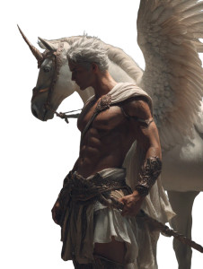 Human Pegasus Vinyl Car Decal Sticker – Waterproof & UV-Resistant 8.213333333333333"