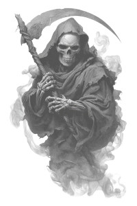 Grim Reaper Tattoo V26 Vinyl Car Decal Sticker – Waterproof & UV-Resistant 8.96"