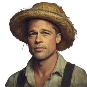 Brad Pitt Farmer Vinyl Car Decal Sticker – Waterproof & UV-Resistant 6.826666666666667"