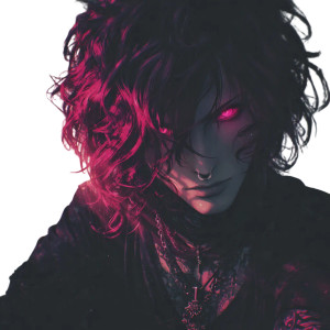 Goth Guy Vinyl Car Decal Sticker – Waterproof & UV-Resistant 3.4133333333333336"