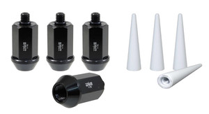True Spike Black Lug Nut Set | 7/16x20 Thread | Acorn Design | Steel | Set Of 4 | Stylish & Durable True Spike Black Lug Nut Set | 7/16x20 Thread | Acorn Design | Steel | Set Of 4 | Stylish & Durable