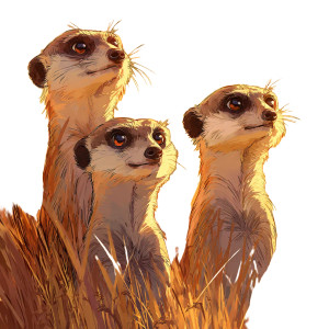 Chibi Meerkats Vinyl Car Decal Sticker – Waterproof & UV-Resistant 3.4133333333333336"
