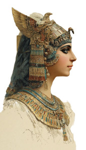 Cleopatra Illustration Vinyl Car Decal Sticker – Waterproof & UV-Resistant 4.8533333333333335"