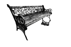 Ornate Victorian Bench Vinyl Car Decal Sticker – Waterproof & UV-Resistant 2.986666666666667"