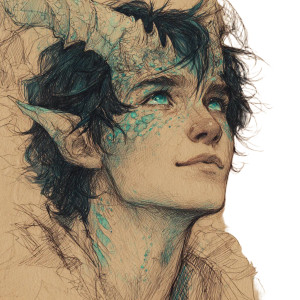 Horned Young Man V3 Vinyl Car Decal Sticker – Waterproof & UV-Resistant 3.4133333333333336"