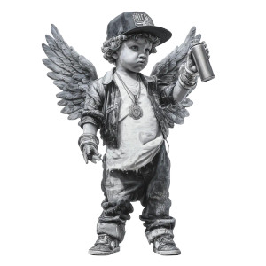 Chicano Cherub Angel Vinyl Car Decal Sticker – Waterproof & UV-Resistant 3.4133333333333336" Chicano Cherub Angel Vinyl Car Decal Sticker – Waterproof & UV-Resistant 3.4133333333333336"