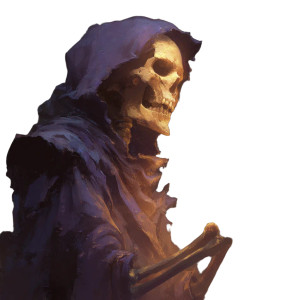 Fiery Skeleton Mage Vinyl Car Decal Sticker – Waterproof & UV-Resistant 3.4133333333333336"