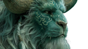 Ethereal Green Lion V7 Vinyl Car Decal Sticker – Waterproof & UV-Resistant 2.72"