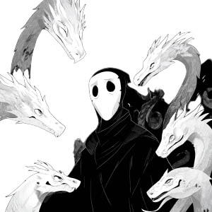 Ghost With Basilisks Vinyl Car Decal Sticker – Waterproof & UV-Resistant 3.4133333333333336"