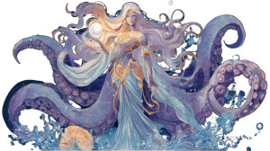 Ocean Goddess Octopussie Vinyl Car Decal Sticker – Waterproof & UV-Resistant 5.4