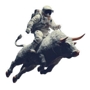 Bitcoin Bull Rider Vinyl Car Decal Sticker – Waterproof & UV-Resistant 3.4133333333333336"