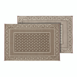 Faulkner Vineyard Design Patio Mat | 12'x9' | Reversible, Mold & Mildew Resistant | Ideal for Camping & Tailgating