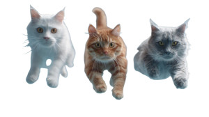 Heroic Leaping Cats Vinyl Car Decal Sticker – Waterproof & UV-Resistant 5.4