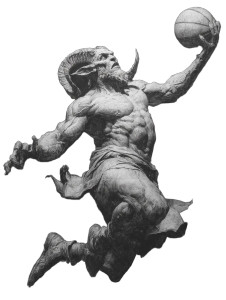 Satan Basketball Dunk Vinyl Car Decal Sticker – Waterproof & UV-Resistant 8.213333333333333"