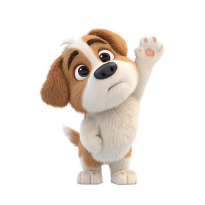 3D Puppy Cartoon Vinyl Car Decal Sticker – Waterproof & UV-Resistant 6.826666666666667"