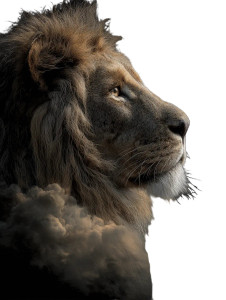 Majestic Lion Cross V2 Vinyl Car Decal Sticker – Waterproof & UV-Resistant 4.1066666666666665"