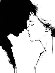 Lovers Silhouette V2 Vinyl Car Decal Sticker – Waterproof & UV-Resistant 8.213333333333333"