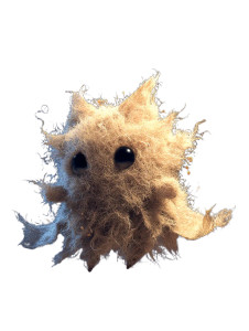 Whimsical Dust Creature Vinyl Car Decal Sticker – Waterproof & UV-Resistant 8.213333333333333"
