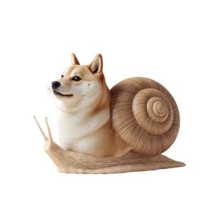 Snail Doge Vinyl Car Decal Sticker – Waterproof & UV-Resistant 3.4133333333333336"