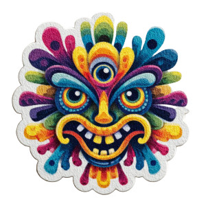 Psychedelic Sticker Vinyl Car Decal Sticker – Waterproof & UV-Resistant 3.4133333333333336"