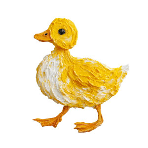 Yellow Duckling Logo V2 Vinyl Car Decal Sticker – Waterproof & UV-Resistant 3.4133333333333336"