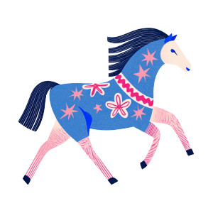 Blue Star Horse Vinyl Car Decal Sticker – Waterproof & UV-Resistant 3.4133333333333336" Blue Star Horse Vinyl Car Decal Sticker – Waterproof & UV-Resistant 3.4133333333333336"