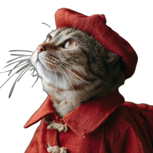 Stylish Cat Attire Vinyl Car Decal Sticker – Waterproof & UV-Resistant 3.4133333333333336"