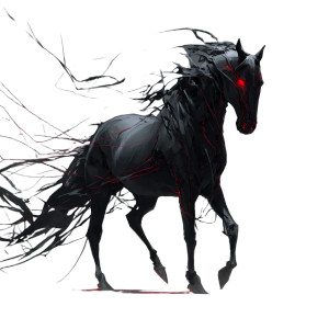 Shadow Horse V2 Vinyl Car Decal Sticker – Waterproof & UV-Resistant 3.4133333333333336"