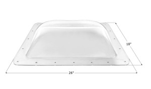 Icon Skylight | 5 Inch High Bubble Type Dome | Clear Polycarbonate | For 22x14 Opening | Durable Impact Resistant | Limited 1 Year Warranty