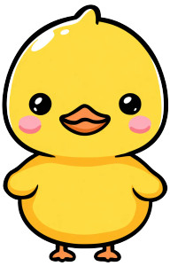 Cute Chibi Duck V3 Vinyl Car Decal Sticker – Waterproof & UV-Resistant 4.586666666666667"