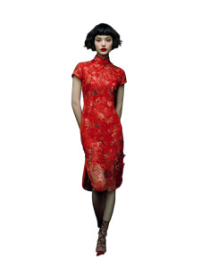 Ethereal Cheongsam Model V2 Vinyl Car Decal Sticker – Waterproof & UV-Resistant 4.1066666666666665"