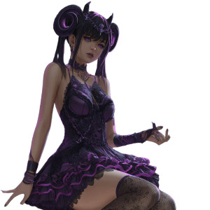 Space Anime Demon Vinyl Car Decal Sticker – Waterproof & UV-Resistant 3.4133333333333336"