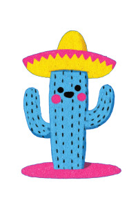 Sombrero Cactus V2 Vinyl Car Decal Sticker – Waterproof & UV-Resistant 8.96"