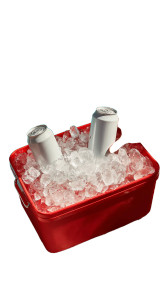 Poolside Cooler Scene Vinyl Car Decal Sticker – Waterproof & UV-Resistant 9.706666666666667"