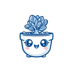 Kawaii Plant Mascot Vinyl Car Decal Sticker – Waterproof & UV-Resistant 3.4133333333333336"