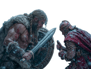 Viking Vs Roman Vinyl Car Decal Sticker – Waterproof & UV-Resistant 6.1866666666666665"