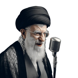 Khamenei Speaking Vinyl Car Decal Sticker – Waterproof & UV-Resistant 3.4133333333333336"