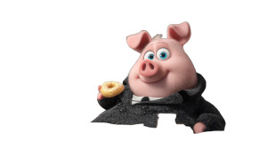 Pig Detective Vinyl Car Decal Sticker – Waterproof & UV-Resistant 2.72"