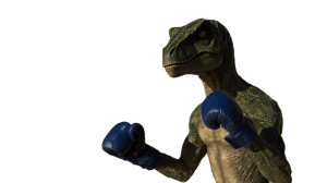 Boxing Velociraptor Vinyl Car Decal Sticker – Waterproof & UV-Resistant 5.4