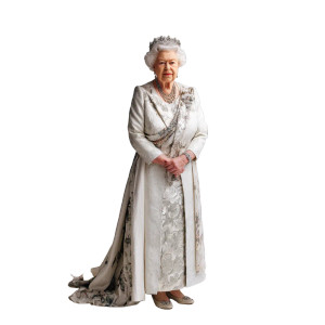 Queen Elizabeth Portrait V2 Vinyl Car Decal Sticker – Waterproof & UV-Resistant 6.826666666666667"