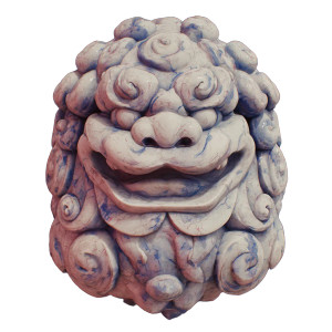 Marble Foo Dog Vinyl Car Decal Sticker – Waterproof & UV-Resistant 3.4133333333333336"