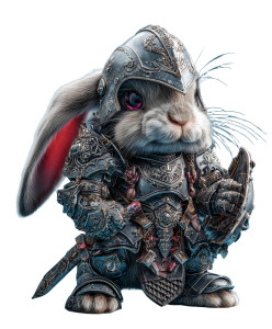 Rabbit Knight V2 Vinyl Car Decal Sticker – Waterproof & UV-Resistant 8.0"