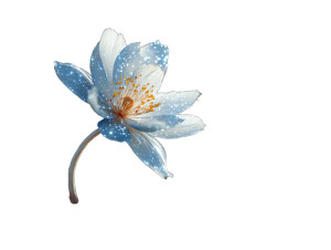 Luminescent Blue Bloom Vinyl Car Decal Sticker – Waterproof & UV-Resistant 6.1866666666666665"