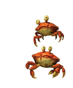 Anthropomorphic Crabs Play Vinyl Car Decal Sticker – Waterproof & UV-Resistant 8.0"