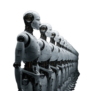Humanoid Robots Line Vinyl Car Decal Sticker – Waterproof & UV-Resistant 6.826666666666667"