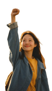 Happy Asian Woman V9 Vinyl Car Decal Sticker – Waterproof & UV-Resistant 4.8533333333333335"