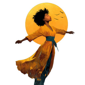 Radiant Sun Embrace V2 Vinyl Car Decal Sticker – Waterproof & UV-Resistant 6.826666666666667"