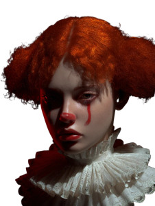 Sad Clown Head Vinyl Car Decal Sticker – Waterproof & UV-Resistant 8.213333333333333"