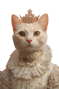 Royal Cream Cat Vinyl Car Decal Sticker – Waterproof & UV-Resistant 4.4
