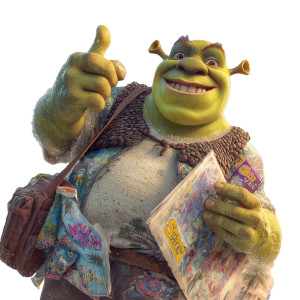 Shrek In Miami Vinyl Car Decal Sticker – Waterproof & UV-Resistant 3.4133333333333336"